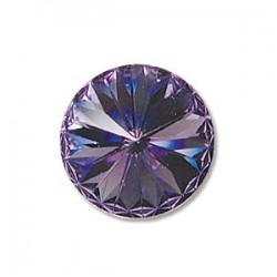 NEW! 2 Swarovski Crystal (1122) Tanzanite Foiled Rivoli Stones 12mm ~ Ideal For Frames & Embellishments 